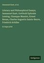 Immanuel Kant: Literary and Philosophical Essays; Immanuel Kant, Gotthold Ephraim Lessing, Giuseppe Mazzini, Ernest Renan, Charles Augustin Sainte-Beuve, Friedrich Schiller, Buch