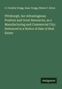 O. Ormsby Gregg: Pittsburgh, her Advantageous Position and Great Resources, as a Manufacturing and Commercial City: Embraced in a Notice of Sale of Real Estate, Buch