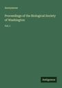 Anonymous: Proceedings of the Biological Society of Washington, Buch