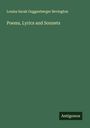 Louisa Sarah Guggenberger Bevington: Poems, Lyrics and Sonnets, Buch