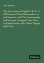John Bateman: The Acre-ocracy of England. A List of All Owners of Three Thousand Acres and Upwards, with Their Possessions and Incomes, Arranged Under Their Various Counties, Also Their Colleges and Clubs, Buch
