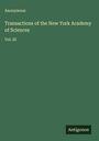 Anonymous: Transactions of the New York Academy of Sciences, Buch