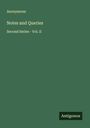 Anonymous: Notes and Queries, Buch