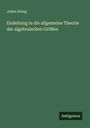 Julius König: Einleitung in die allgemeine Theorie der algebraischen Größen, Buch