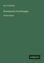 Karl Vollmöller: Romanische Forschungen, Buch