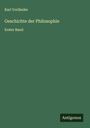 Karl Vorländer: Geschichte der Philosophie, Buch