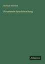 Berthold Delbrück: Die neueste Sprachforschung, Buch