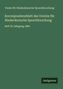 Verein Für Niederdeutsche Sprachforschung: Korrespondenzblatt des Vereins für Niederdeutsche Sprachforschung, Buch