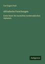 Carl Eugen Pauli: Altitalische Forschungen, Buch