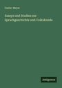 Gustav Meyer: Essays und Studien zur Sprachgeschichte und Volkskunde, Buch
