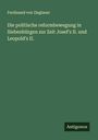 Ferdinand Von Zieglauer: Die politische reformbewegung in Siebenbürgen zur Zeit Josef's II. und Leopold's II., Buch