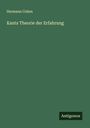 Hermann Cohen: Kants Theorie der Erfahrung, Buch