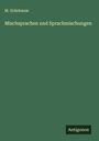 M. Grünbaum: Mischsprachen und Sprachmischungen, Buch