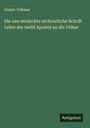 Gustav Volkmar: Die neu entdeckte urchristliche Schrift Lehre der zwölf Apostel an die Völker, Buch
