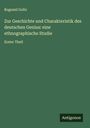 Bogumil Goltz: Zur Geschichte und Charakteristik des deutschen Genius: eine ethnographische Studie, Buch