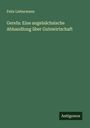 Felix Liebermann: Gerefa: Eine angelsächsische Abhandlung über Gutswirtschaft, Buch