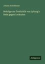 Johann Schedlbauer: Beiträge zur Textkritik von Lykurg's Rede gegen Leokrates, Buch