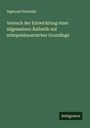 Sigmund Stransky: Versuch der Entwicklung einer allgemeinen Ästhetik auf schopenhauerischer Grundlage, Buch