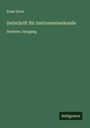 Ernst Dorn: Zeitschrift für Instrumentenkunde, Buch