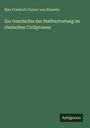 Max Friedrich Gustav von Rümelin: Zur Geschichte der Stellvertretung im römischen Civilprozess, Buch