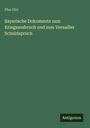 Pius Dirr: Bayerische Dokumente zum Kriegsausbruch und zum Versailler Schuldspruch, Buch