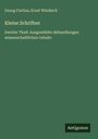 Georg Curtius: Kleine Schriften, Buch