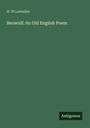 H. W Lumsden: Beowulf: An Old English Poem, Buch