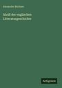 Alexander Büchner: Abriß der englischen Litteraturgeschichte, Buch