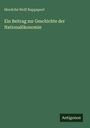 Mordché Wolf Rappaport: Ein Beitrag zur Geschichte der Nationalökonomie, Buch