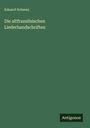 Eduard Schwan: Die altfranzösischen Liederhandschriften, Buch
