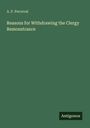 A. P. Perceval: Reasons for Withdrawing the Clergy Remonstrance, Buch