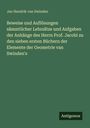 Jan Hendrik Van Swinden: Beweise und Auflösungen sämmtlicher Lehrsätze und Aufgaben der Anhänge des Herrn Prof. Jacobi zu den sieben ersten Büchern der Elemente der Geometrie van Swinden's, Buch