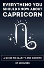 Text: „Everything You Should Know About Capricorn“, „A Guide to Clarity and Growth“, „By Skriuwer“. Illustration: Sternenmotiv.