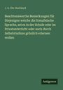 J. A. Chr. Burkhard: Beachtenswerthe Bemerkungen für Diejenigen welche die französische Sprache, sei es in der Schule oder im Privatunterricht oder auch durch Selbststudium grünlich erlernen wollen, Buch