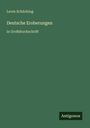 Levin Schücking: Deutsche Eroberungen, Buch