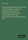 Gustav Hahn: Systematisch geordnetes Verzeichniß der Abhandlungen, Reden und Gedichte, die in den an den Preußischen Gymnasien und Progymnasien 1851-1860 erschienenen Programmen enthalten sind, Buch