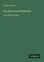 Anatole France: Das Hemd eines Glücklichen, Buch