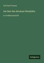 Karl Emil Franzos: Der Bart des Abraham Weinkäfer, Buch
