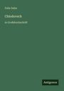 Felix Dahn: Chlodovech, Buch