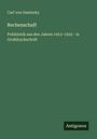 Carl Von Ossietzky: Rechenschaft, Buch