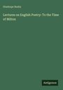 Stanhope Busby: Lectures on English Poetry: To the Time of Milton, Buch