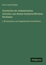 Pavel Jozef ¿Afárik: Geschichte der südslawischen Literatur; aus dessen handschriftlichem Nachlasse, Buch