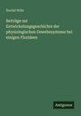 Titel: "Beiträge zur Entwicklungsgeschichte der physiologischen Gewebesysteme bei einigen Florideen" von Nordal Wille. Grüner Hintergrund.