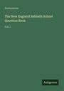 "Anonymous. The New England Sabbath School Question Book Vol. I. Antigonos." Auf grünem Hintergrund in einfacher Serifenschrift.