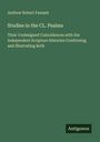 Text vor grünem Hintergrund: "Andrew Robert Fausset," "Studies in the CL. Psalms", "Antigonos".