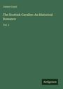Text: "James Grant. The Scottish Cavalier: An Historical Romance. Vol. 2. Antigonos." Dunkelgrüner Hintergrund.
