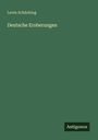 Levin Schücking: Deutsche Eroberungen, Buch