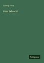 "Ludwig Tieck, Peter Lebrecht. Grüner Hintergrund, unten rechts ein dunkleres Feld mit 'Antigonos'."