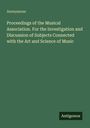 Text: "Proceedings of the Musical Association..." Titel auf grünem Hintergrund. Unten rechts steht "Antigonos".