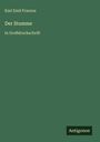 Grünes Buchcover mit hellem Text: "Karl Emil Franzos, Der Stumme, in Großdruckschrift." Unten Logo: "Antigonos".